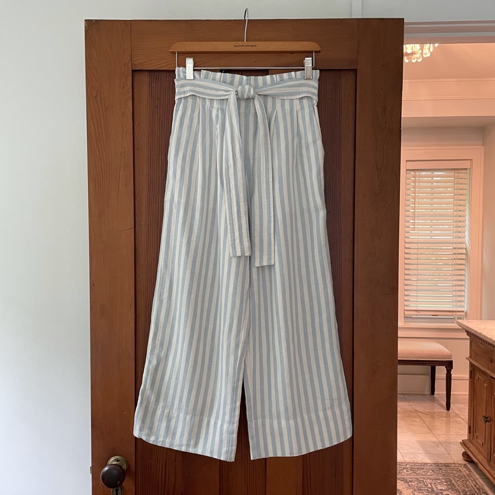 Madewell wide-legged linen cropped pant